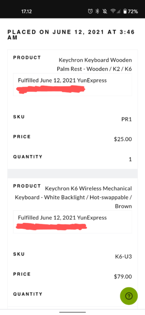 membeli papan ketik Keychron K6 dari situs keychron.com