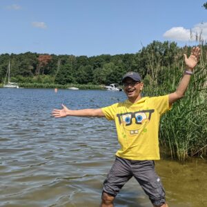 bermain air di Sungai Havel di Pantai Lieper Bucht