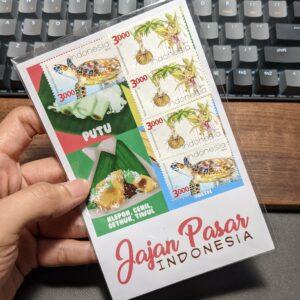 kartu pos bergambar jajan pasar Indonesia