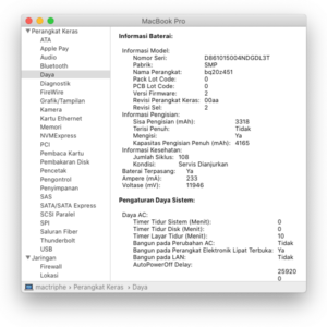 status baterai di MacBook Pro mid-2012