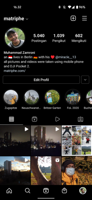 profil Instagram @matriphe