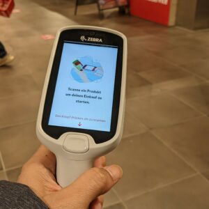 alat pemindai genggam REWE Scan&Go