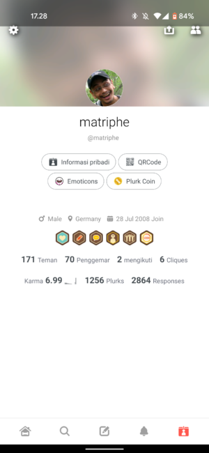 profil Plurk @matriphe