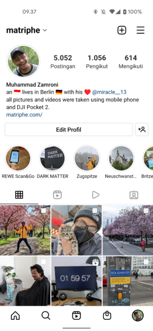 profil Instagram @matriphe