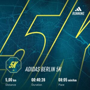 hasil tantangan Adidas Running 5 KM