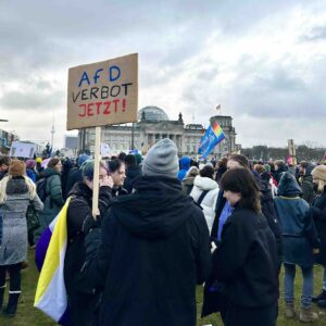 protes demonstran meminta pembubaran partai sayap kanan AfD