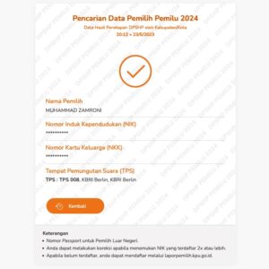 hasil pengecekan DPT online Pemilu 2024 hasil pengecekan DPT online Pemilu 2024