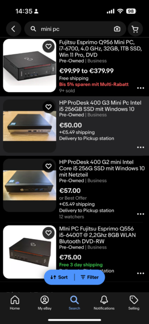 memilih PC bekas di eBay