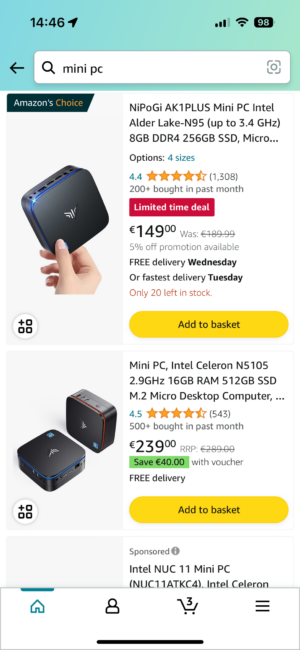 daftar Mini PC di Amazon