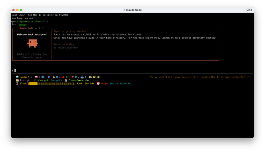 tampilan Claude Code
